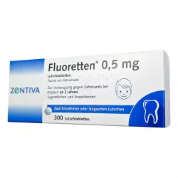 Фторид натрия Fluoretten 1.1 мг (0.5 мг чистого иона фторида) таб. №300! фото